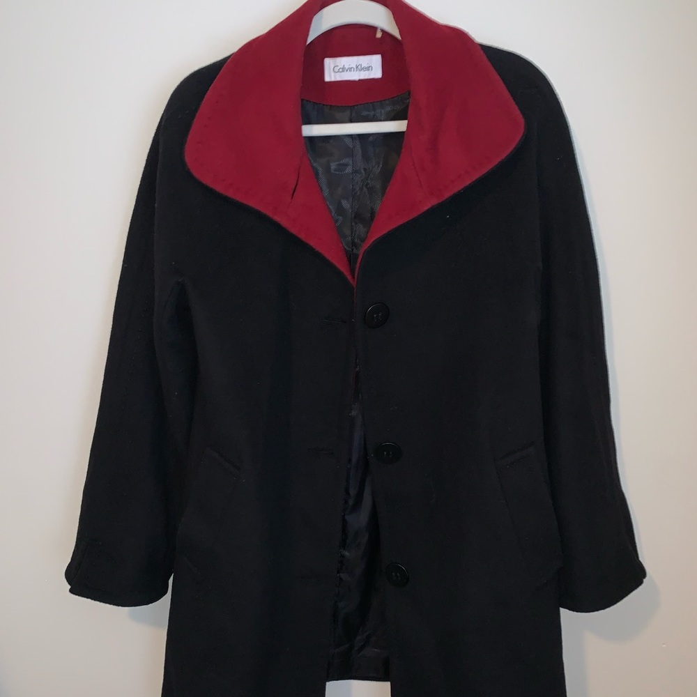 Calvin Klein Black Peacoat- fits M/L
